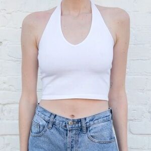 Brandy Melville White Halter Top One Size